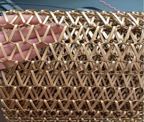 Colorful Aluminum Decoration Architectural Woven Chain Link Mesh Curtain For Hotel