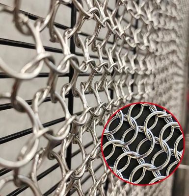 Decorative 304 316 SS Copper Aluminum Chain Mail Metal Ring Mesh Curtain for Room Divider Screen Home Interior Decoration