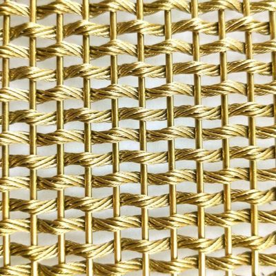 Decorative Stainless Steel Bronze Metal Mesh For Architectural Furniture Cabinet