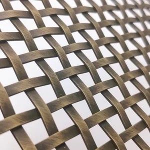 Crimped Stainless Steel Woven Wire Mesh Woven Fabric Screen For Wallpaper Decorative Metal