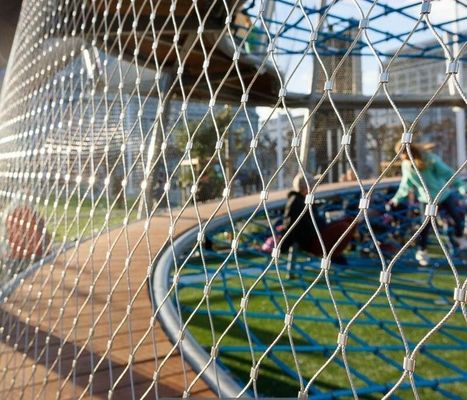 Lightweight High Strength 304 316 Stainless Steel Wire Rope Mesh For Zoo Fence