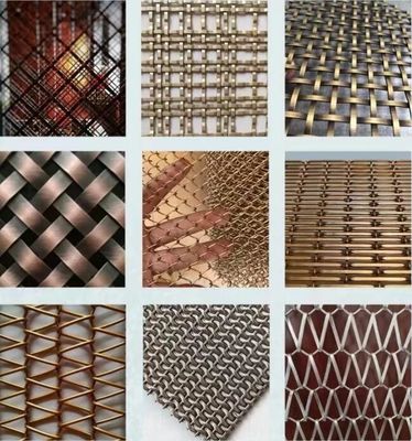 Decorative Steel Bronze Metal Wire Screen Architectural Mesh Chain Coil Hanging Drapery Ceiling Curtain