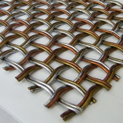 Stainless Steel Crimped Woven Wire Mesh Outdoor Metal Decorative Architectural Metal Facade Mesh
