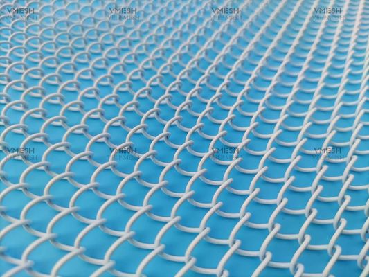 Customized Size Chain Link Metal Curtain In Pairs Design For Safety Fireplace Mesh