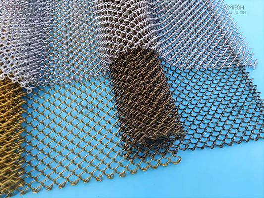 Adjustable Single Panel Silver Color Steel Material Sturdy Fireplace Mesh Screen Curtain