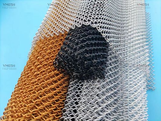 Decorative Aluminum Chain Link Curtain Cascade Coil Drapery Wire Mesh Curtains