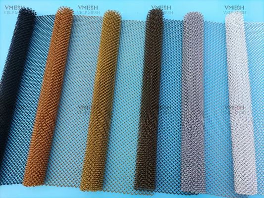 Household Indoor Metal Mesh Golden Color Steel Material Fireplace Mesh Screen Curtain