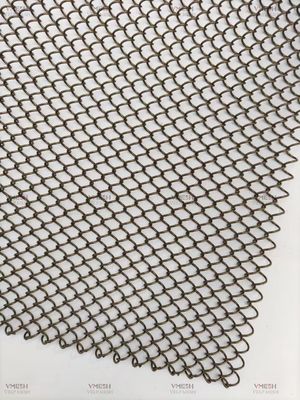 Architectural Crimped Woven Wire Mesh Decorative Metal Chain Mesh Curtain Alloy Mesh Coil Drapery