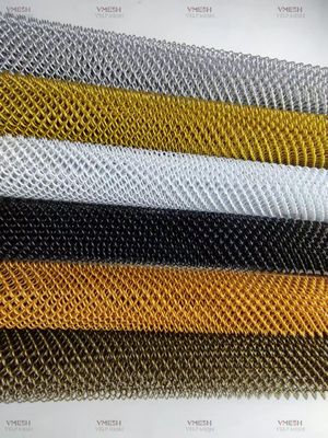 Grey Color Aluminum Decorative Chain Link Mesh Curtain For Partitions Screen