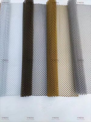 Decorative Aluminum Alloy Mesh Coil Drapery Hotel Metal Drapery Chain Mail Mesh Curtain