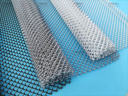 Colorful Stainless Steel Aluminum Decorative Metal Chain Mesh Curtain Alloy Mesh Coil Drapery