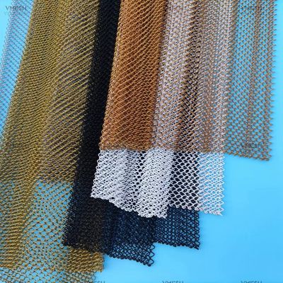 Colorful Stainless Steel Aluminum Decorative Metal Chain Mesh Curtain Alloy Mesh Coil Drapery