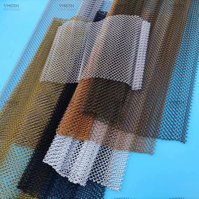 Colorful Woven Architectural Mesh Metal Mesh Chain Link Curtain