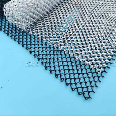 Grey Color Aluminum Decorative Chain Link Mesh Curtain For Partitions Screen