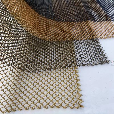 Colorful Stainless Aluminum Decorative Metal Chain Mesh Curtain