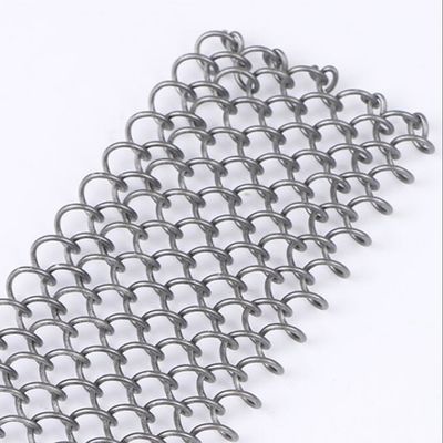 Gold Color Anti Rust Aluminum Decorative Mesh Metal Coil Drapery