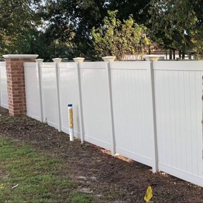 Waterproof Vinyl White Color Outdoor Privacy House Fencing