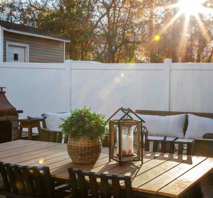 White Vinyl Fence For Backyard And Garden Privacy Needs