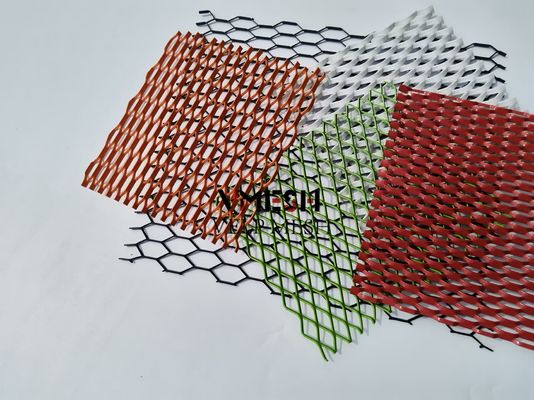 Decorative Aluminium Expanded Mesh Ceiling Facade Metal Mesh Metal Divider Sheet