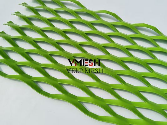 Aluminium Ceiling Cladding Wall Expanded Mesh Diamond Customized