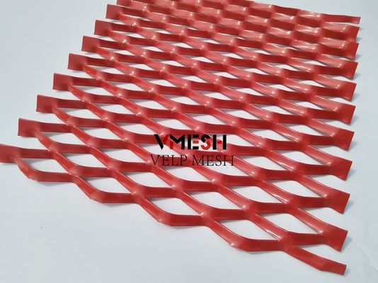 Aluminium Ceiling Cladding Wall Expanded Mesh Diamond Customized