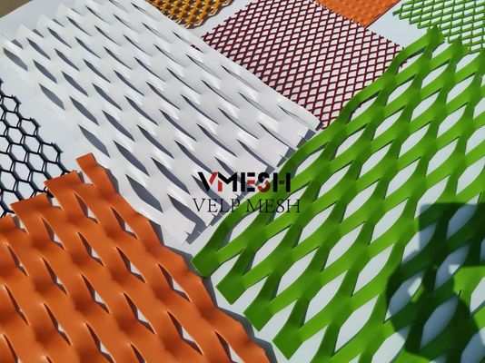 PVDF Aluminum Facade Mesh Build Metal Expanded Plate Exterior Cladding