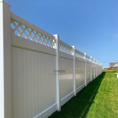 6Ft Outdoor Garden White Cheap PVC Vinyl Lattice Privacy Fence