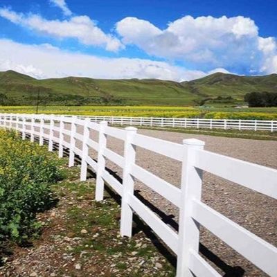 Durable PVC Vinyl Garden Rail Fencing Ranch Paddock Horse Fencing