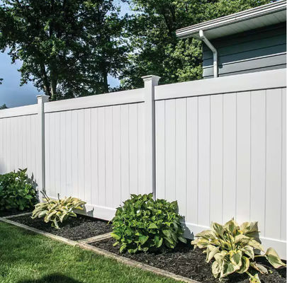 Outdoor PVC Plastic Privacy Style Vinyl Fence With Top Picket