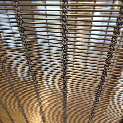 Architectural Decorative Stainless Steel Cable Rod Woven Wire Mesh for Wall Cladding
