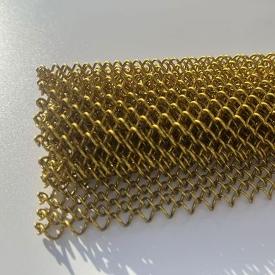 Colourful Surface Aluminum Woven Chain Link Curtain Wire Mesh