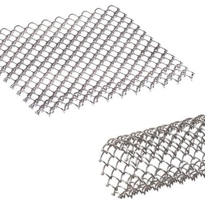 Decorative Stainless Steel Flat Spiral Woven Wire Mesh For Curtain Wall
