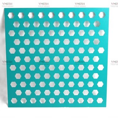 Decorative Hexagonal Perforated Aluminium Mesh Metal Cladding