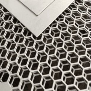 Decorative Hexagonal Perforated Aluminium Mesh Metal Cladding
