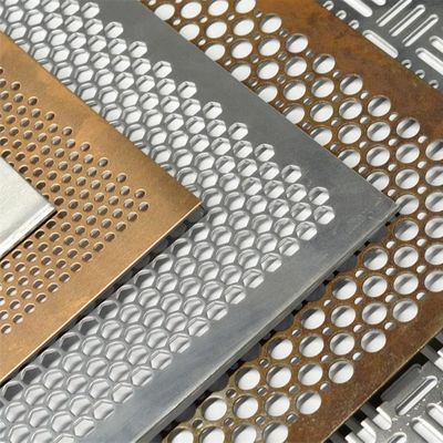 Powder Coating Bronze Gold Color Honeycomb Hole Round Hole Metal Mesh Perforated Metal Sheet