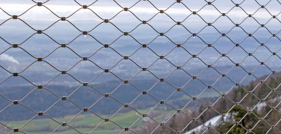 Stainless Steel Cable Rope Mesh for Architectural Diamond Flexible Screen Zoo Animal Enclosure Safe