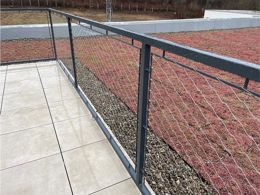 Flexible Stainless Steel Rope Mesh with Diamond Hole Shape UV Resistant and 10 Years Warranty for Safety Fence