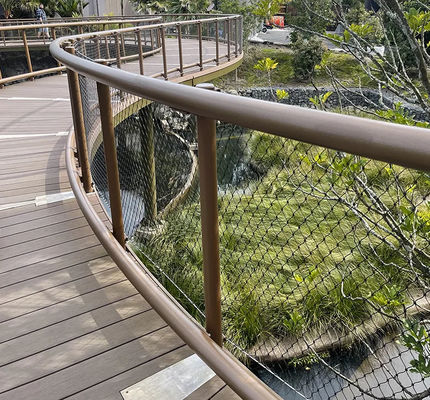 Flexible Stainless Steel Rope Mesh with Diamond Hole Shape UV Resistant and 10 Years Warranty for Safety Fence