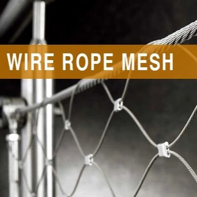 Ss 304 316 Stainless Steel Rope Mesh For Bird Cable Wire Mesh