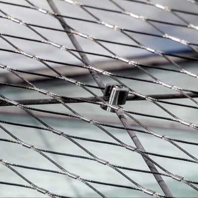 Knotted Metal Wire Rope Mesh For Architecture Design Safety Nets