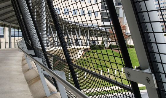 Custom Architectural Metal Mesh Manufacturer Decorative Woven Design Stair Balustrade Metal Mesh