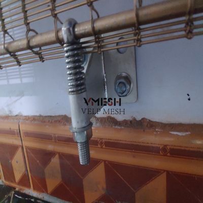 Decorative Stainless Steel Cable Rod Woven Metal Wire Mesh For Facade Curtain