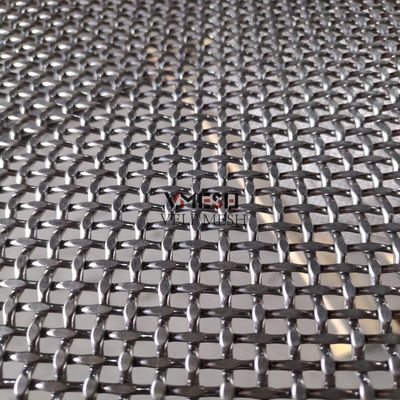Decorative Stainless Steel Flat Wire Woven Wire Mesh Panels For Building