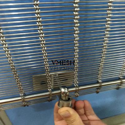 Customized Size Stainless Steel Cable-Rod Woven Wire Mesh for Architectural Building Decoration