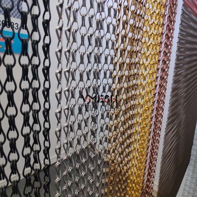 Aluminum Coil Drapery Woven Wire Mesh Metal Curtain For Home Decoration