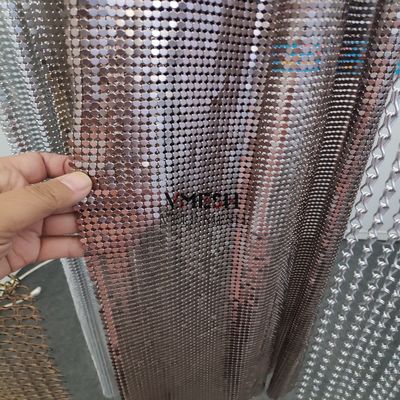 Aluminum Coil Drapery Woven Wire Mesh Metal Curtain For Home Decoration