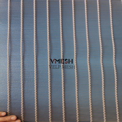 Decorative Stainless Steel Cable Rod Woven Metal Wire Mesh For Facade Curtain