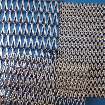Powder Coating Aluminum Stainless Steel Crimped Woven Wire Mesh Decorative Wire Grilles