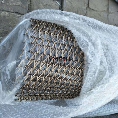 Powder Coating Aluminum Stainless Steel Crimped Woven Wire Mesh Decorative Wire Grilles