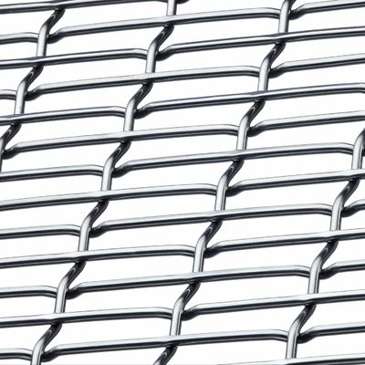 Stainless Steel Crimped Woven Wire Mesh For Hotel Decoration